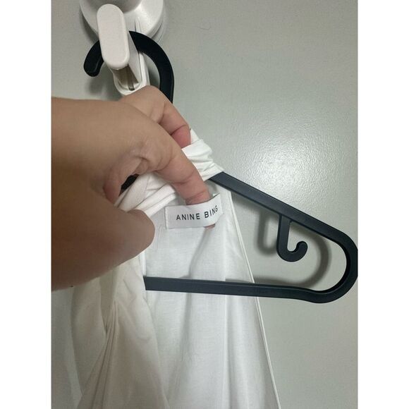 ANINE BING NWOT Cosette Cotton Halter Dress Size M White Midi - Picture 9 of 10